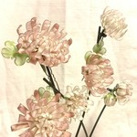 小さなキャワワ〜な薄桃色の菊の簪【り】