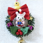 小さなメリークリスマス☆彡うさぎちゃんのミニリース