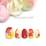 ☆再販×18☆華やかレトロ柄ネイルチップ