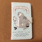 ミラー付手帳型スマホケース汎用S『おしゃれしましょ』