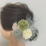 再販♡スモーキーカラーの和装用ヘアパーツ