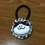 ベレー帽ねこのヘアゴム