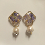 ドライフラワー ピアス
