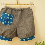 【S様予約品】　かぼちゃパンツ【80-90】　デニム風