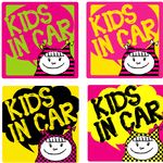 4種類から選ぶ KIDS IN CAR ステッカー 女の子