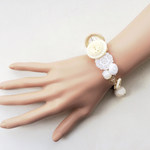 no.31 デコボコ*ボタンのブレスレット 