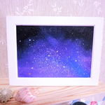 油絵　『夜空』　額付き