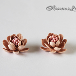 4個セット　20mm　ローズダストフラワー お花のパーツ 