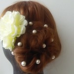 イミテーションパールの髪飾り キスカ 10㎜×10本
