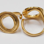 S◆P (SP) アクセサリー素材 ステンレス316Lリング Cタイプ リング(指輪） Oリング ハンドメイド デコ素材 16mm(10号） ゴールド 