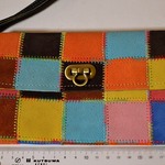 牛革　スェードミックスカラー　長財布