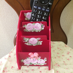 巻き薔薇いっぱいの3段小物いれ♡トールペイント