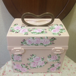 巻き薔薇いっぱいのコスメボックス♡トールペイント