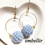 sale☆ 春色 パステルブルー ノンホールピアス