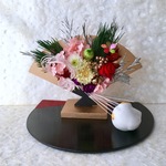 お正月飾り プリザーブドフラワー 扇