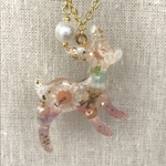 バンビとお花のバッグチャーム