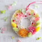 アロマフラワーリース　（オレンジ×ピンク）＃18