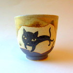 再入荷！＊天野栄治＊黒猫ぐい吞み＊丸