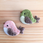 和菓子な小鳥 ブローチ