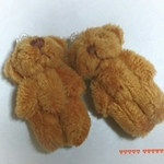 ３個入り ふわふわくまちゃん(ブラウン) 紐つき