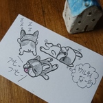 眠るフレブルはんこセット