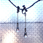 teardrop シンプルラインイヤリング（ピアス）