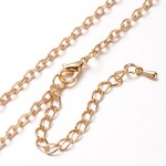 完成品☆3本　ロングネックレスチェーン　カニカン　アジャスター付き　ゴールド