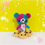 オーダー注文商品☆ツギハギクマちゃんとコロコロヒヨコちゃん