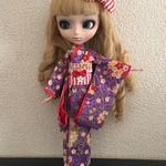 プーリップサイズ 晴れ着4点セット 小梅 紫