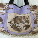 猫フリルトートバッグ