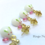 【再販】雪兎の和菓子ピアス