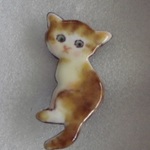 七宝ブローチ　見てないで　お・い・で♪