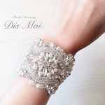［dis-moi］ブライダルブレスレット ビジューブレスレット リボンブレスレット リストレット ブライダルアクセサリー 結婚式