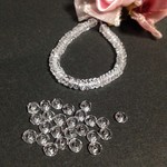 【宝石質】クリスタル　ボタンカット　5-6ｍｍ　8個