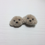 動物 ポンポンヘアクリップ ミニミニトイプードル