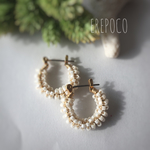 White snow／フープピアス