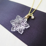 *snow crystal*ヴィンテージスワロフスキー＊ロングネックレス