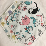 <防水>布ナプキンSサイズ、ネコとウサギ