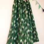 ＊北欧風ツリー柄ロングティアードスカート(green)＊