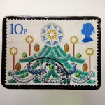 イギリス　クリスマス切手ブローチ2026 