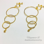 goldフープ3連イヤリング.ピアス