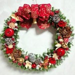 オーダー品・ご注文者様用☆赤いリボンのＸｍａｓリース