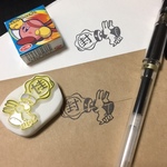 シーリングワックス風うさぎの封はんこ