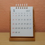 木を飾る　木製卓上カレンダー　記念日記載します☆