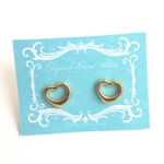 mini オープンハート♡ ピアス　ゴールド