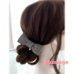 【秋冬】♡ツイードリボンのヘアゴム・バレッタ♡