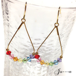 アミュレット♡7色♡スワロビーズ♡フープ♡ピアス ❁*✲ﾟ*