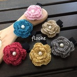 ベビーちゃんから使える♡お花のベビーヘアクリップ（無地）