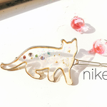 白い靴下~花猫バレッタ