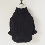 【SALE】犬服・ケーブル編みセーター_navy